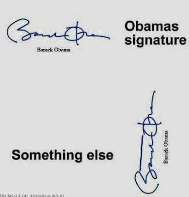 Barack Obama Unterschrift von US Präsident
