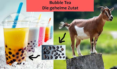 Spass Bilder Bubble Tea aus Ziegendreck