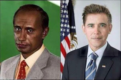 Vergleichsbilder Politiker schwarze und weiße Menschen tauschen Hautfarbe