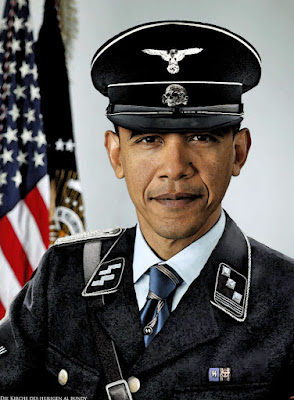 Satire Bild - Barack Obama in SS Leutnant Uniform