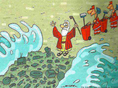 Moses teilt das Meer Comic 