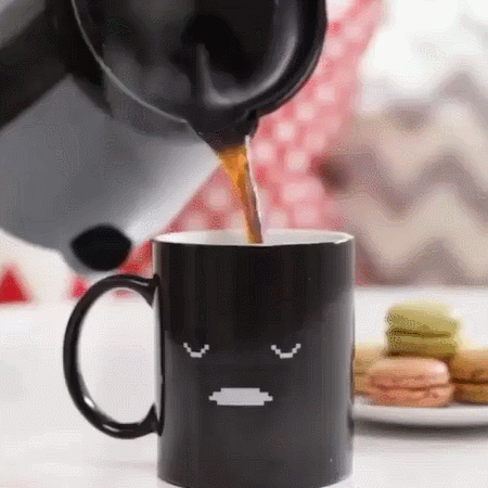 Kaffee Tasse mit Gesicht