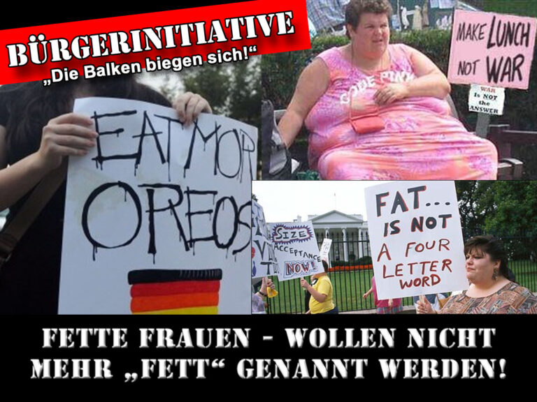 Bürgerinitiative: Fette Frauen wollen nicht mehr „fett“ genannt werden! Hässlich | Die Kirche des heiligen Al Bundy 5. April 2021 3