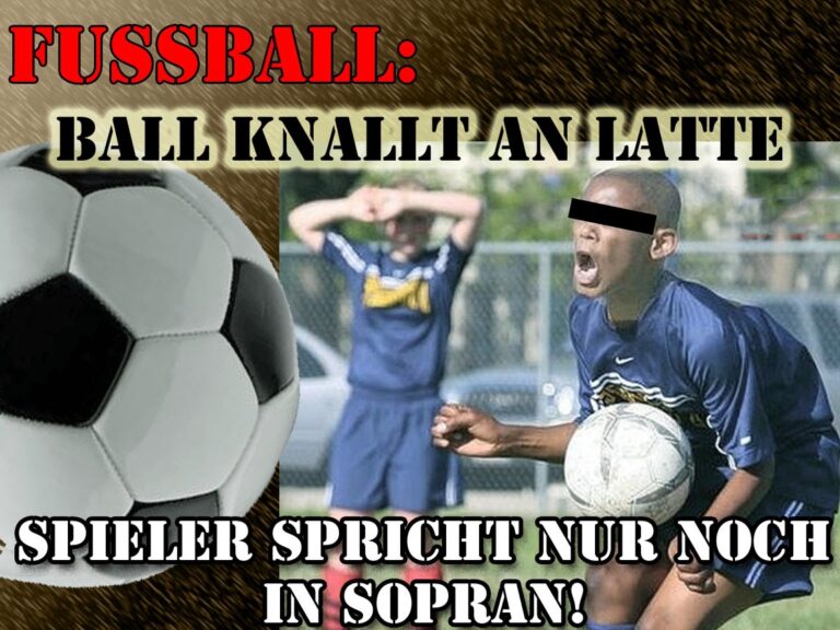Fußball: Ball knallt an Latte. Betroffener spricht nur noch in Sopran! Satirische Schlagzeilen und ironischer Blick auf die Welt | Die Kirche des heiligen Al Bundy 12. Februar 2021 4