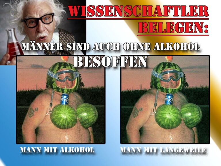 Wissenschaft: Männer sind auch ohne Alkohol besoffen! Satirische Schlagzeilen und ironischer Blick auf die Welt | Die Kirche des heiligen Al Bundy 28. September 2020 3
