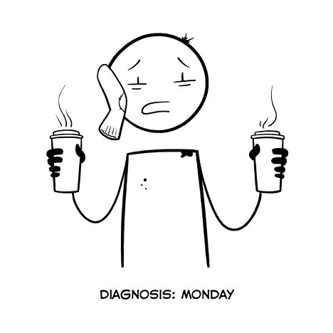 Comics das Montags Syndrom Motivation mit einem Augenzwinkern: Lachen für die Seele Am Morgen, Komische Begebenheiten des Lebens, Lustlosigkeit