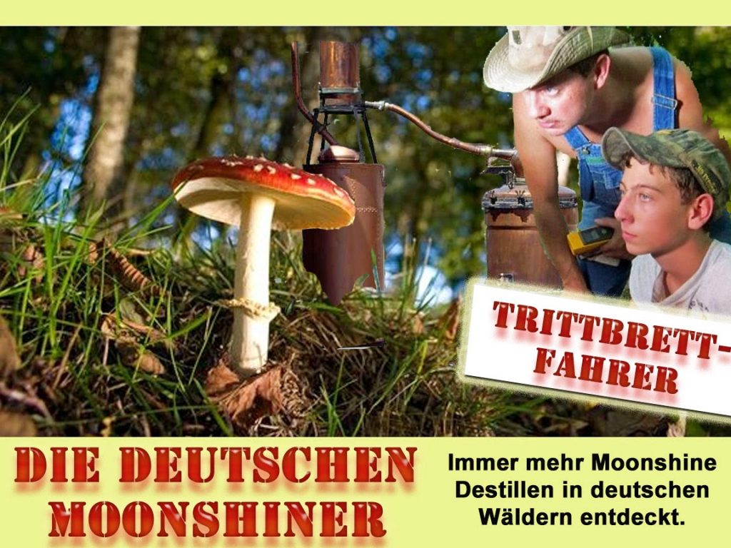 Lustige Moonshiner in deutschen Waeldern Satire Satirische Schlagzeilen und ironischer Blick auf die Welt Alkohol, Fernsehen, Prominente, Satirische Nachrichten