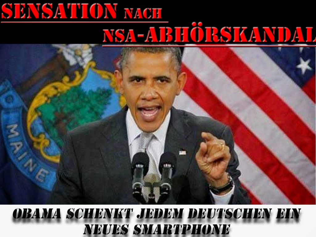 Lustige Satire Obama Abhoerskandal Bilder mit Text Politik Politik